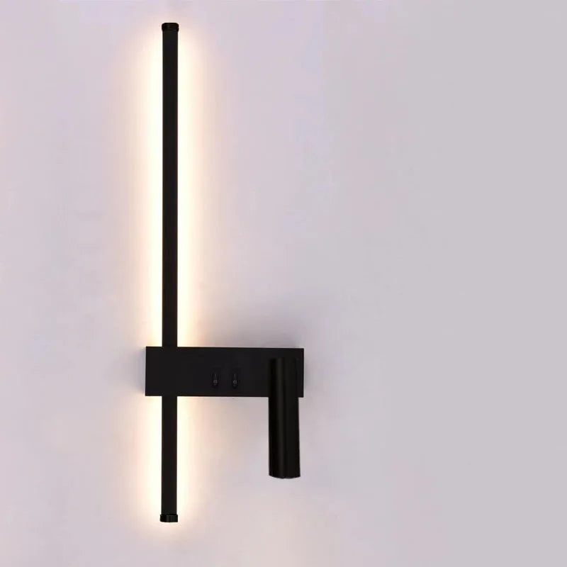 LED Reading Wall Lamp 6W 360-Degree Adjustable With Switch Nordic Bedroom Hotel Decor