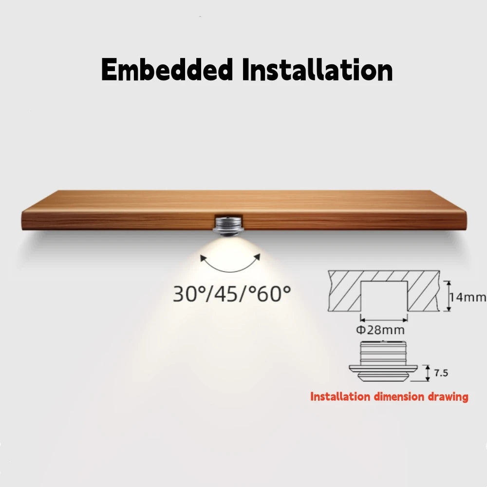 1W DC 12V Mini LED Spotlight 100lm 30° 45° 60° IP42 Warm Natural Cool White Cabinet 1-10 Pack
