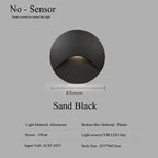 3W IP65 Recessed LED Stair Step Wall Lamp 85mm AC 100-240V White Black Gray Warm Cool White