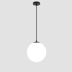 Nordic Glass Ball Pendant Light 10-40cm E27 G9 White Iron AC 90-260V 120cm Wire 3-5m²