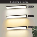 IP65 LED Outdoor Wall Lamp Linear Strip Aluminum Acrylic 30cm to 150cm Warm White Neutral White Cool White AC 110-260V Black White