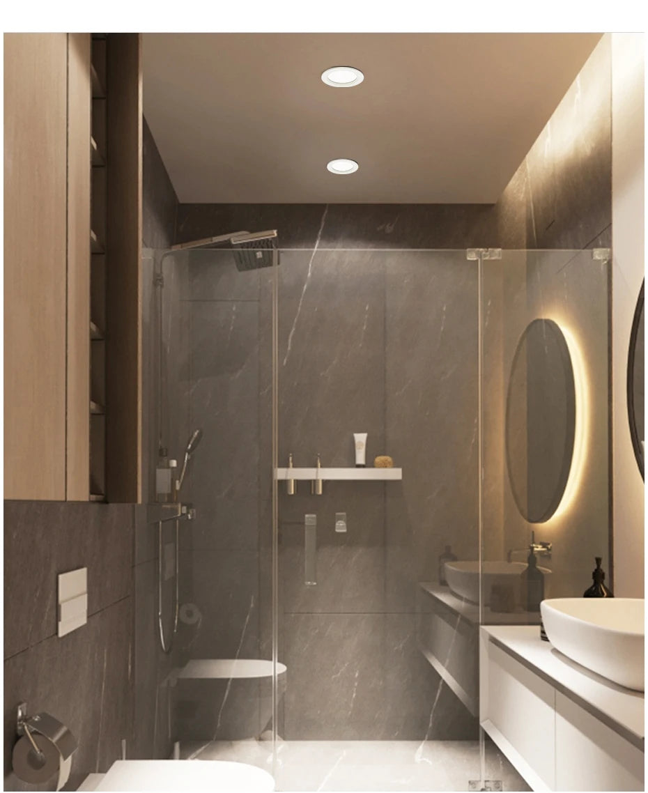 Modern IP65 Waterproof LED Ceiling Spotlight Fixture