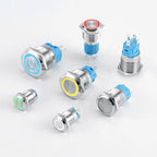 IP65 LED Metal Push Button Switch 12mm 16mm 19mm 22mm 1-3A Momentary Latching 3-220V 5 Colors