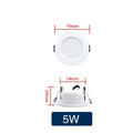 LED Recessed Downlight 5W 9W 12W 15W 18W Epistar 120 Degree AC 110V 220V or DC 12V 24V Warm White Cool White White Aluminum Spring Buckle Indoor Ceiling Spot