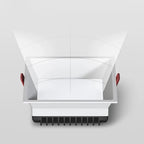 Dimmable Epistar LED Square Panel Downlight 12W 18W 24W 100lm/W 180° AC 110-240V Black White