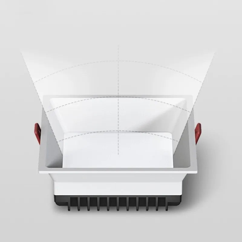 Dimmable Epistar LED Square Panel Downlight 12W 18W 24W 100lm/W 180° AC 110-240V Black White