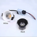 Anti-Glare Dimmable Mini COB LED Recessed Downlight 5W 7W 9W 12W CRI 90+ 110-120lm/W