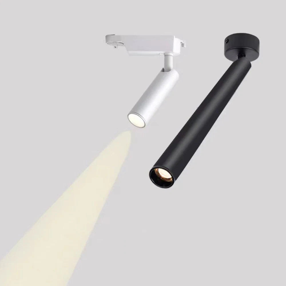 Dimmable 350-Degree Adjustable COB LED Surface Spotlight 9W 12W 15W 24-Degree CRI 90+