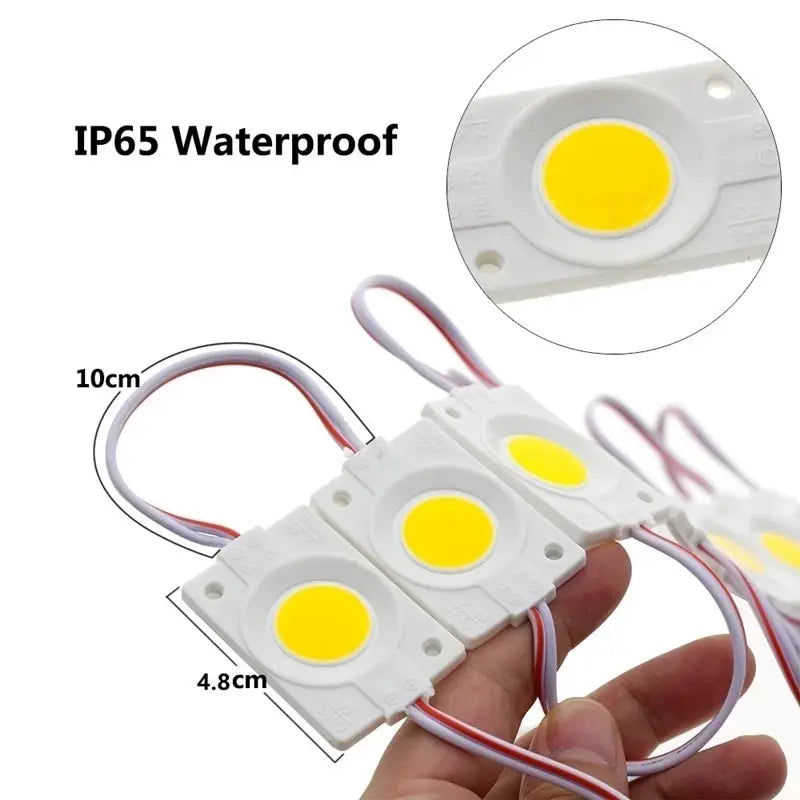 COB LED Module 12V IP65 Waterproof 2.4W Epistar Sign Backlight 10 Pack Multi-Color
