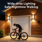 IP65 Waterproof LED Outdoor Wall Sconce 12W Warm White 3000K ABS AC 85-265V Porch Courtyard Garden Black White