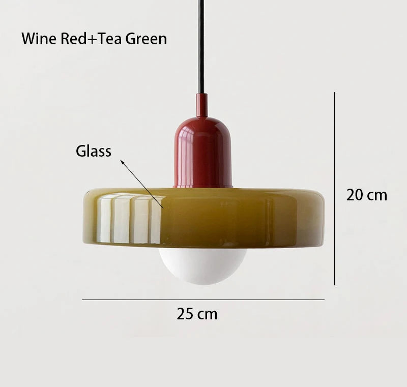 Nordic Glass LED Pendant Light E26 Single Head Cord Pendant Baked Paint Hardware AC 90-260V Bedroom Dining Room Parlor