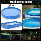 Solar LED Pool Railing Light IP44 Multi Color Auto Dusk to Dawn Adjustable Strap Mount Outdoor Garden Fence Path 6 Pack