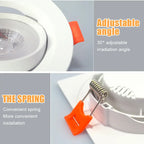 Ultra-Thin LED Recessed Downlight 3W 5W 7W 9W 12W Epistar Round Square AC 110-245V 30,000hr