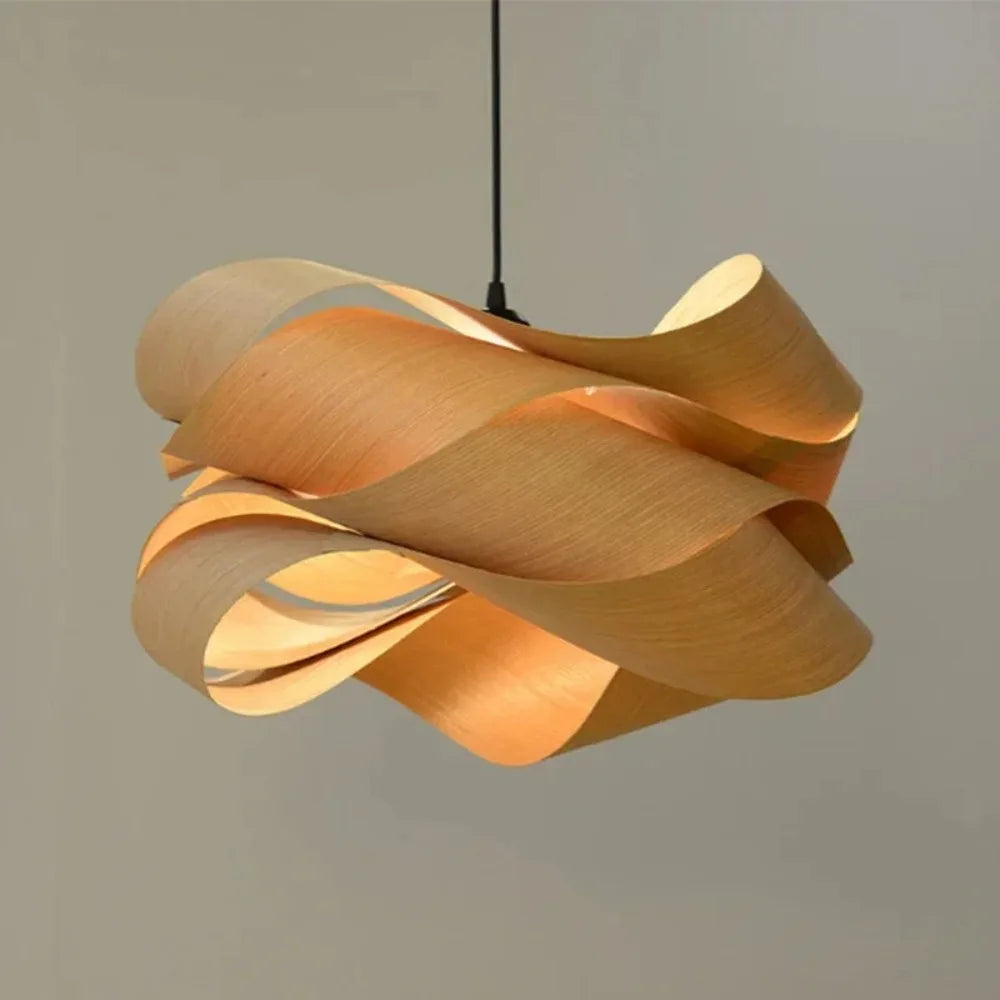 Southeast Asian Handmade Bamboo Wood LED Pendant Light E26 60W Max D45cm Adjustable Cord AC 110-240V Bedroom Dining Room Hotel