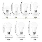 6-Pack E26 E12 LED Globe Bulb 3W-20W SMD2835 270° AC 110V Warm Natural Cool White