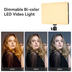 8/12 Inch LED Photography Video Panel Light 12W 15W 1700lm CRI 85+ 2800-7000K 5V USB-C Tripod