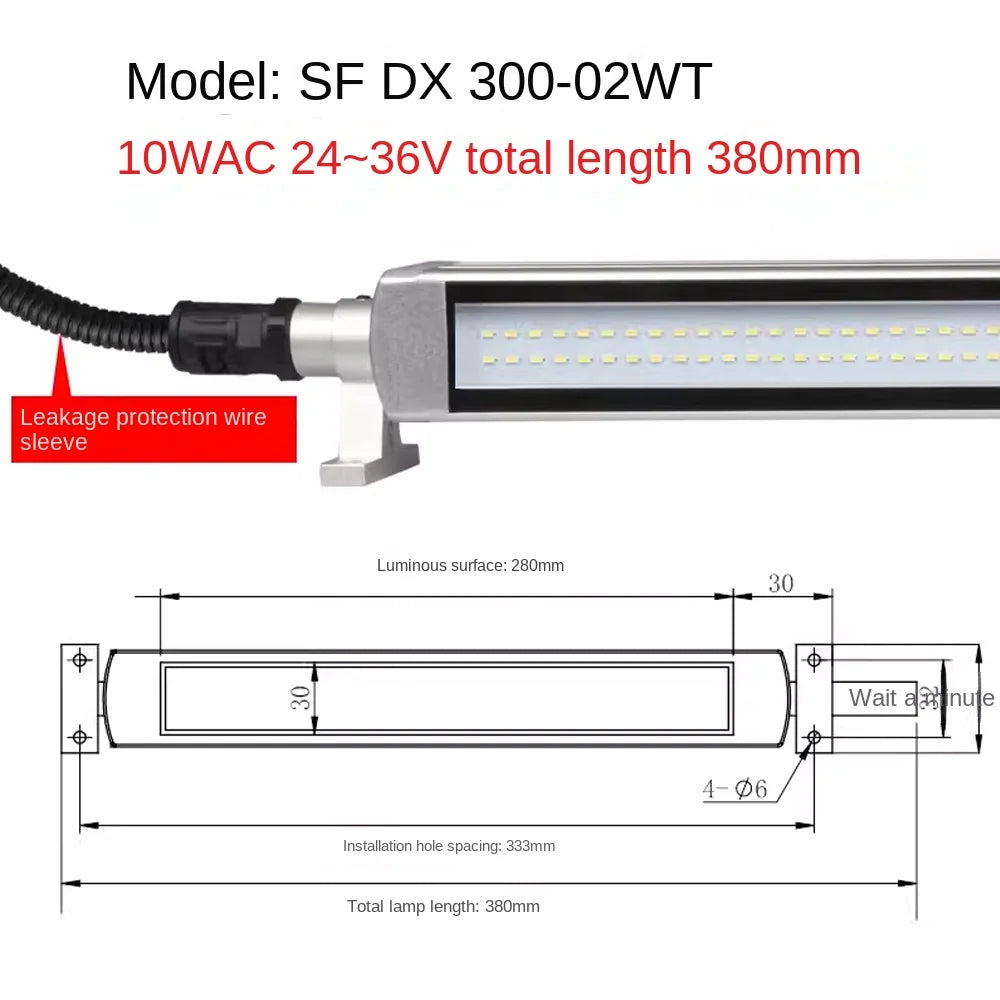 IP67 Explosion-Proof LED Machine Tool Work Light 6W-20W 720lm 360° Rotation DC 24V AC 110-250V