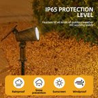 Solar LED Spotlight IP65 Waterproof 9 LED RGB 3 Lighting Modes 180 Degree Adjustable ABS Stake or Wall Mount Garden Yard Landscape