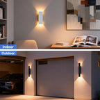 IP65 LED Outdoor Wall Lamp Up-Down 6W 18W 24W AC 85-265V White Black Aluminum Polycarbonate