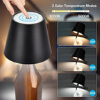 USB Rechargeable LED Table Lamp 5W Touch Control 3 Color Temperatures Stepless Dimming IP54 ABS Acrylic 1200mAh Bar Restaurant Camping