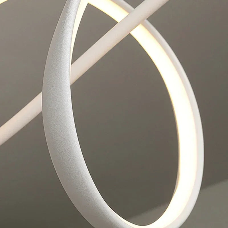 Modern Minimalist Dimmable LED Pendant Light 30W 35W Iron Acrylic White Black AC 90-265V