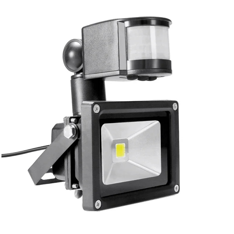 IP55 PIR Motion Sensor LED Flood Light 10W DC 12V 800lm 120 Degree CRI 80 Aluminum Warm White Cool White Adjustable Sensitivity Timer