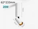 10W 20W OSRAM COB Rotatable Foldable LED Surface Spotlight CRI 92+ 24° Dimmable AC 85-265V
