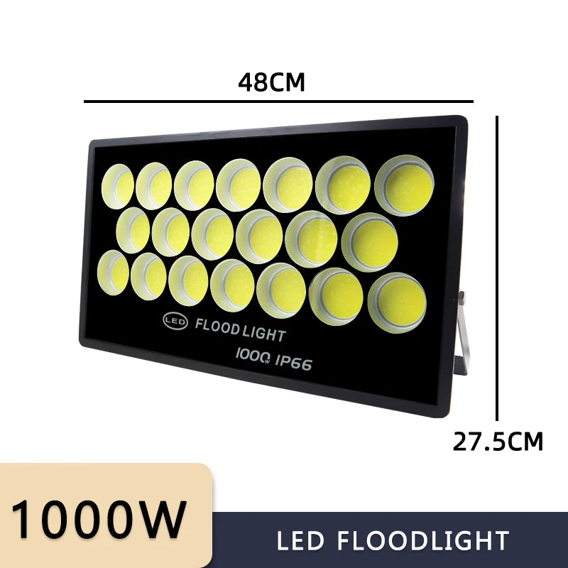 IP66 LED Flood Light 100W 200W 300W 400W 500W AC 110-240V Outdoor Wall Street Spotlight