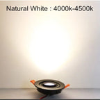 360 Degree Rotatable COB LED Recessed Downlight 5W 7W 10W 15W 18W CRI 80 100-110 lm/W AC DC 12V 24V Warm White Natural White Cool White White Black Driver Included