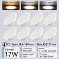 8-Pack LED Recessed Downlight 3 4 5 6 8 Inch 3-CCT 3000K 4000K 6000K AC 110-240V Round