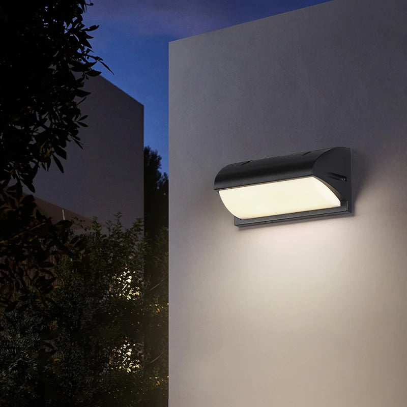 20W IP65 LED Outdoor Wall Lamp Radar Motion Sensor 3-6m AC 85-265V Black ABS Porch Garden