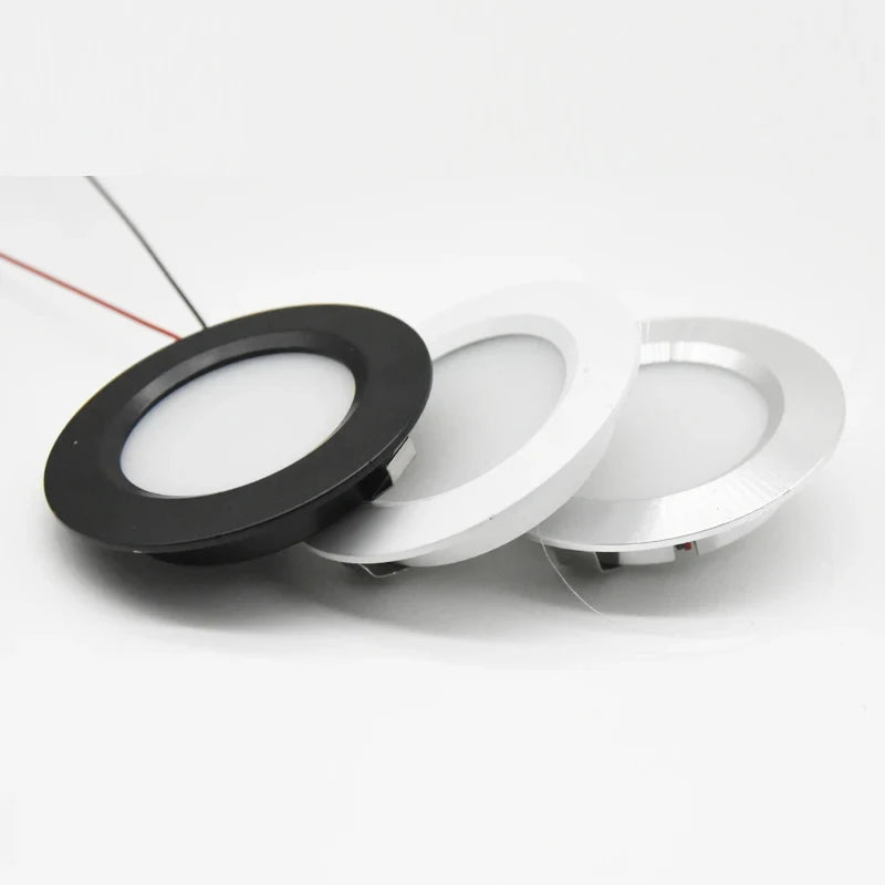 3W Mini LED Recessed Spotlight D68mm 55mm Cutout 120° CRI 80 IP52 DC 12-24V Aluminum