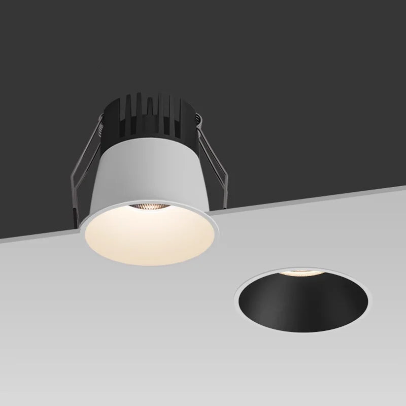 Dimmable Anti-Glare COB LED Recessed Downlight 3W 5W 7W 9W 10W 12W 15W 18W CRI 90+