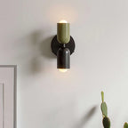 Nordic Macaron LED Wall Lamp E26 E27 2-Light Iron Bedside Sconce Bedroom Living Room