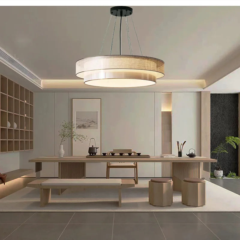 Nordic Hand-Knitted Fabric E26 E27 Pendant Light Nickel Cord Suspension AC 90-260V Bedroom