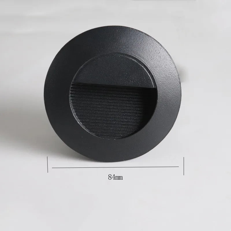 3W IP65 LED Recessed Stair Step Light AC 100-240V Sand White Black Gray 50,000hr Wall Lamp