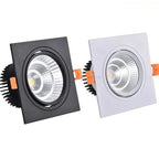 Dimmable Square COB LED Recessed Downlight 5W 7W 10W 12W 15W 20W Anti-Glare 85-265V