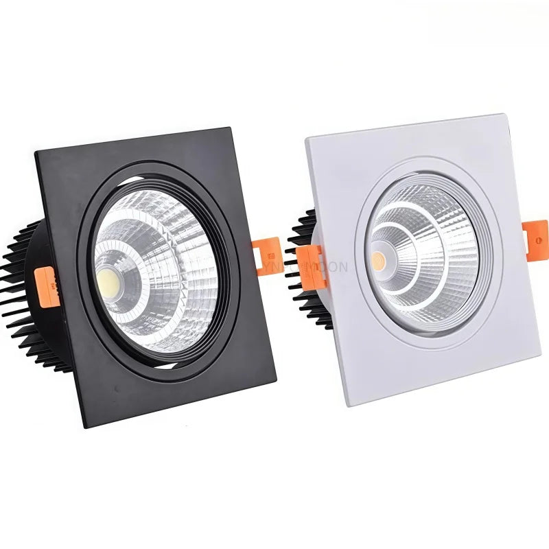 Dimmable Square COB LED Recessed Downlight 5W 7W 10W 12W 15W 20W Anti-Glare 85-265V