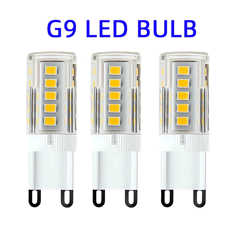 G9 LED Corn Bulb 5W 400lm CRI 90+ 360° AC 110-240V Warm Neutral Cool White Flicker-Free