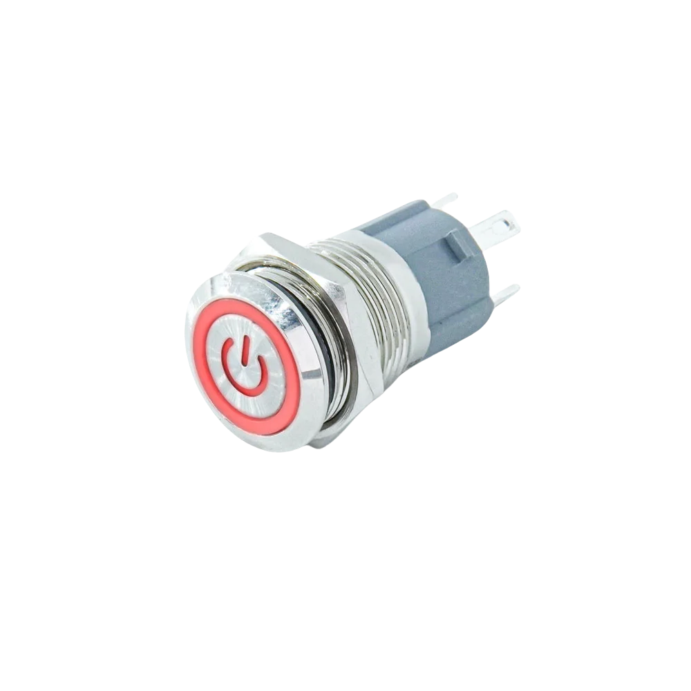 Metal Push Button Switch 12 16 19 22mm IP65 Self-Reset Self-Lock LED 3-220V NO NC CCC