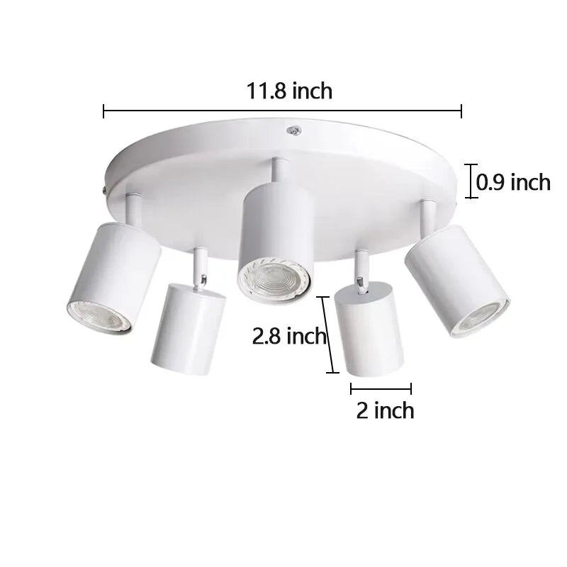 GU10 Surface Mounted LED Ceiling Spotlight 7W 12W Clothing Store Accent Lamp AC 90-260V