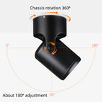 Dimmable 360-Degree Rotating COB LED Surface Downlight 10W 15W 85-265V Black White
