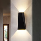 IP65 LED Outdoor Wall Lamp 6W 10W Aluminum Borosilicate Glass Baked Finish CRI 80 90 lm/W AC 85-265V Porch Garden Nordic Black White