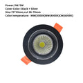Dimmable Mini COB LED Recessed Downlight 3W 5W Epistar 45° CRI 85+ 95-110lm/W AC 85-265V