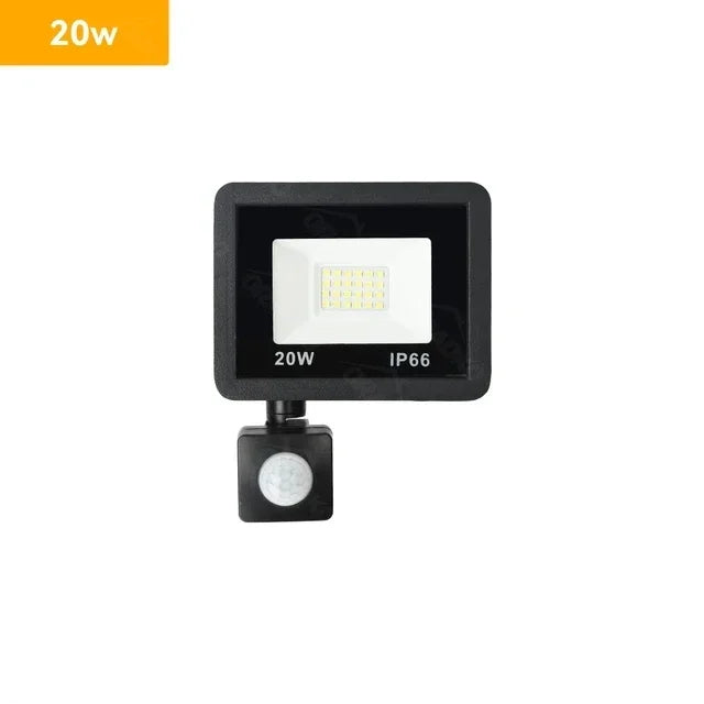 PIR Motion Sensor LED Flood Light 10W 20W 30W 50W 100W IP66 6000K AC 110-240V Outdoor