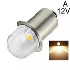 P13.5S LED Flashlight Replacement Bulb 0.5W DC 6V 12V 120 Degree SMD 2835 Warm White 3000K Cool White 6000K 50000 Hours Torch Upgrade