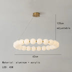 Nordic Modern LED Ring Chandelier Iron Polished Chrome Semi Flush Mount Remote Control AC 90-260V Living Room Dining Room Bar
