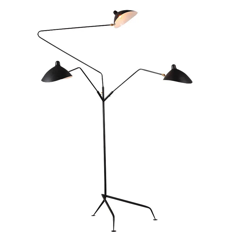 3-Arm Tripod LED Floor Lamp E26 Art Deco Iron Copper Bronze Remote Control Dimmable AC 90-260V Adjustable Spider Standing Lamp Bedroom Living Room