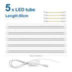 25W T8 LED Tube 50cm SMD2835 120° CRI 80+ AC 85-265V Warm Neutral Cool White Aluminum
