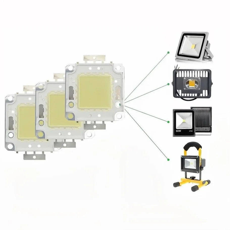 High-Power Integrated LED Chip 10W 20W 30W 50W 100W COB 90-110lm/W Warm Cool White